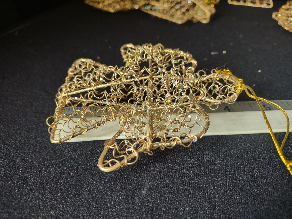 Lot of 12 Christmas 4" Angel Ornaments Golden Color (lot 1586)