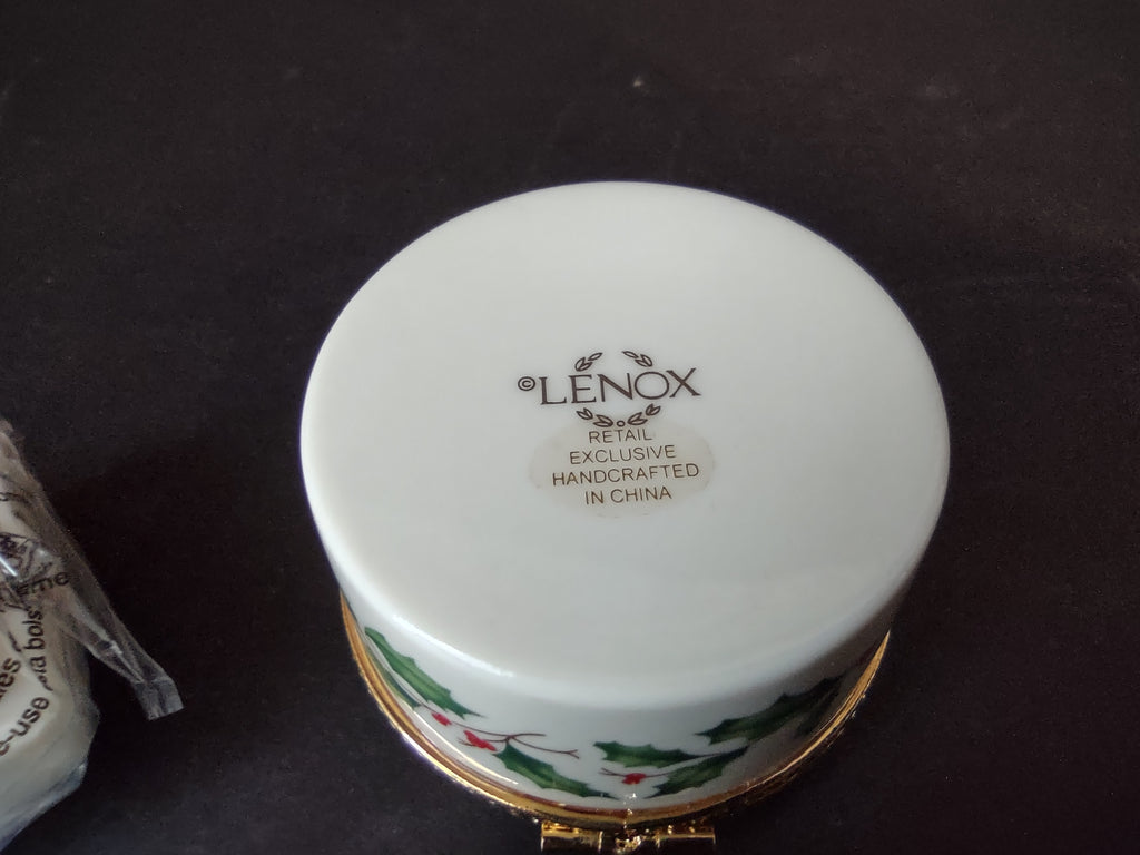 Vintage 2 x Lenox Mini Holley Jewelry Box Small Vase x 3 (1210)
