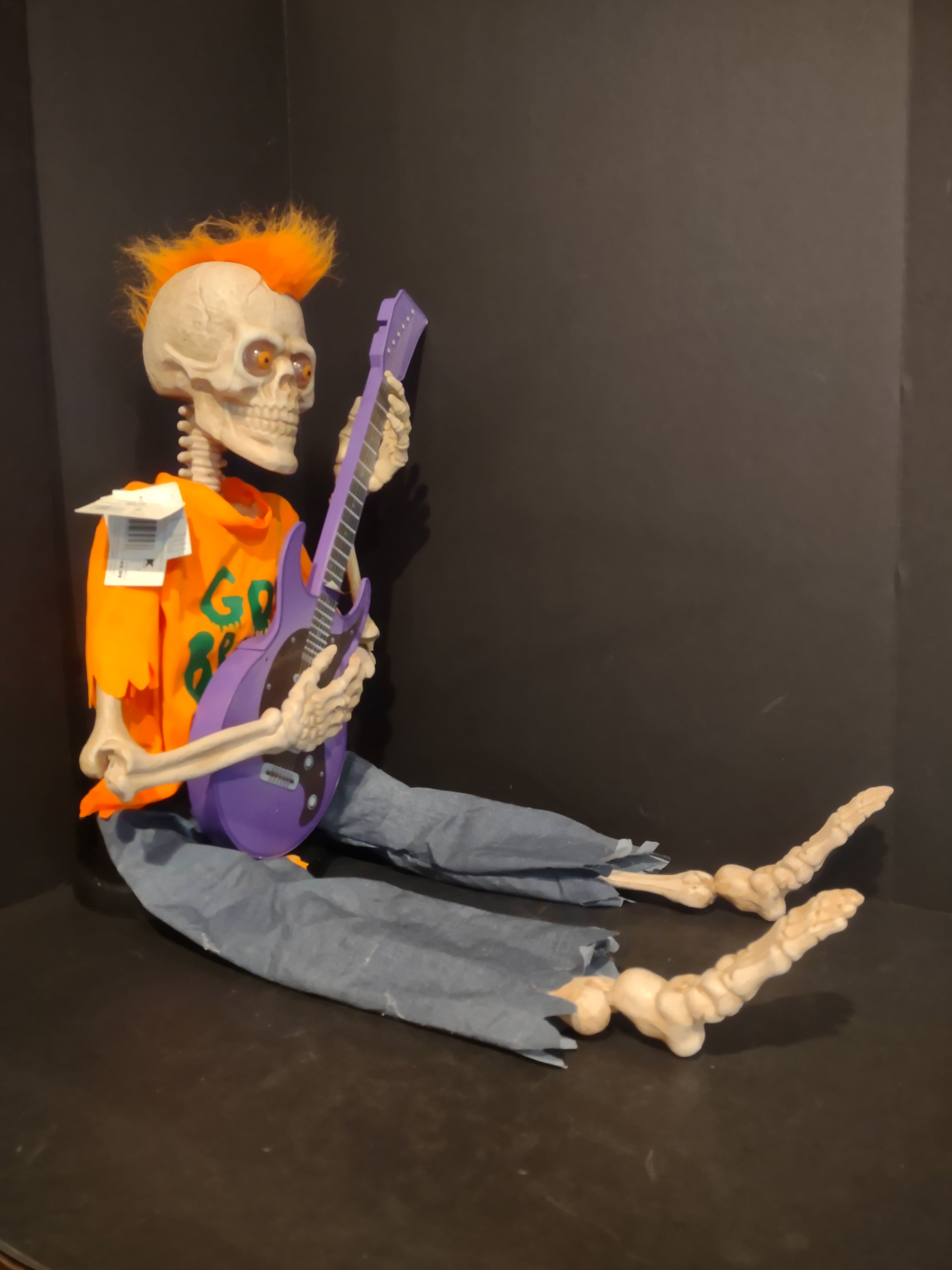 Vintage Skeleton Halloween For Parts - NOT Working (lot 2547j)