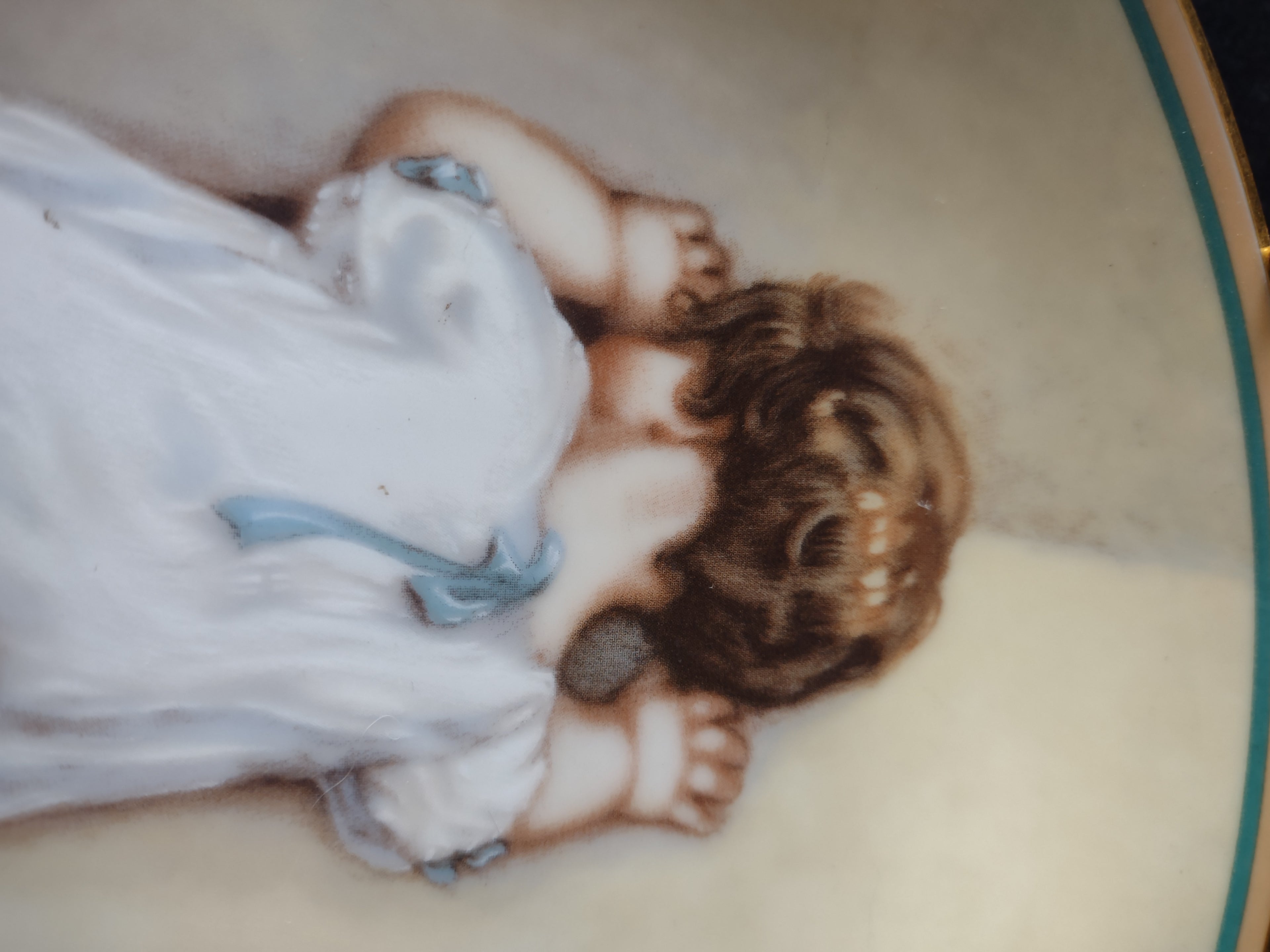 Vintage Bessie Pease Gutmann Child Best Friends Plate In Disgrace (Lot 5110)