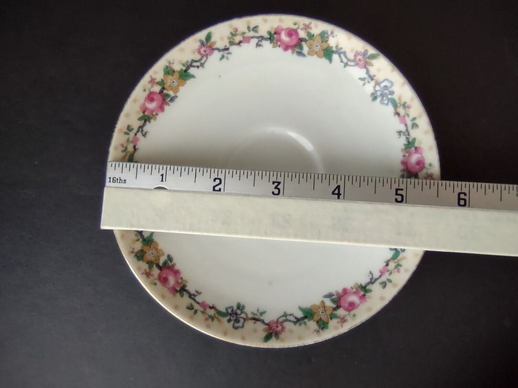Depose Ahrenfeldt Limoges Saucer Pink Yellow Rose Gold Trim lot 729
