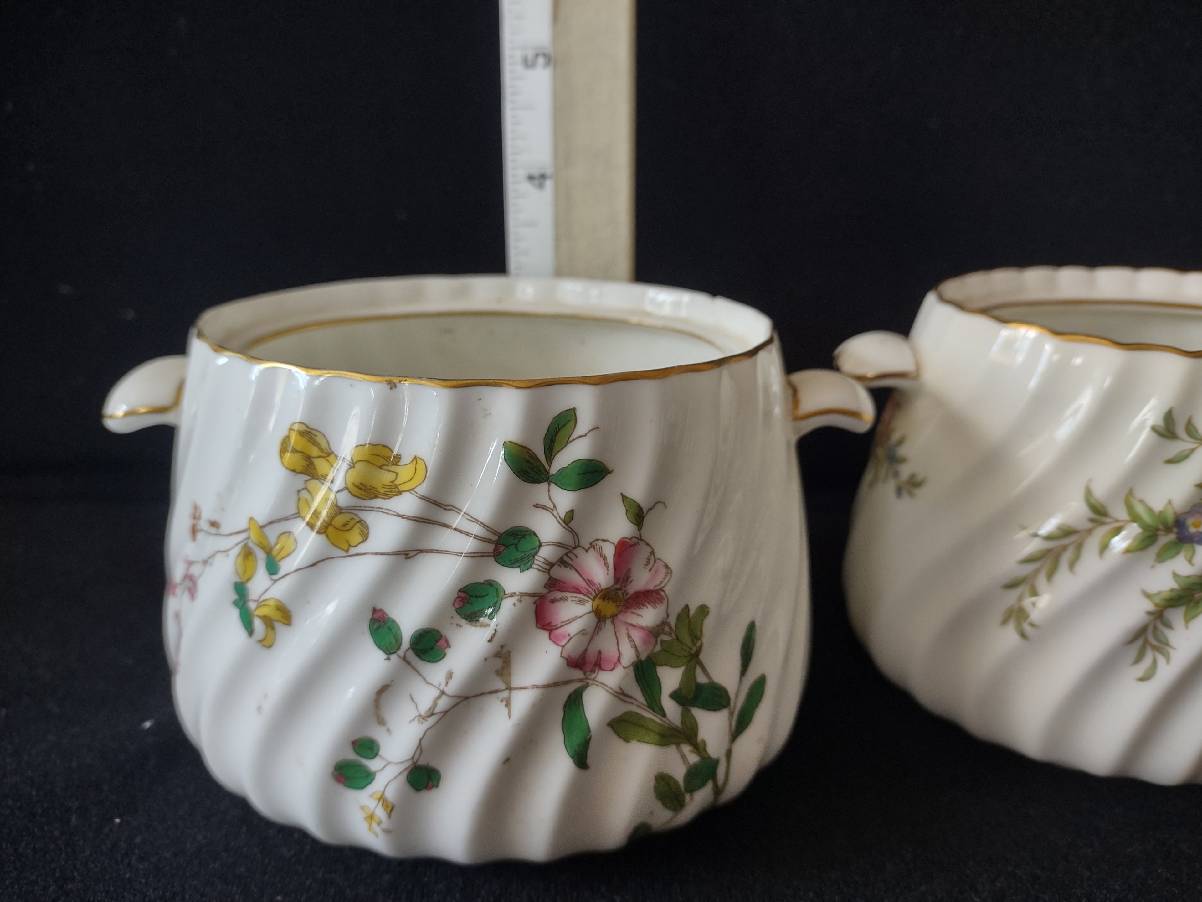 Vintage Set of 2 Minton Sugar Bowl NO Lid IMPERFECT Planter(lot 5520)