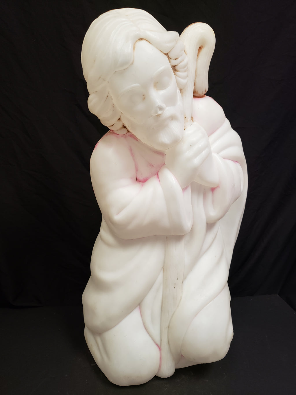 Vintage Christmas Outdoor White Joseph Blow Mold 28" (lot 2262)