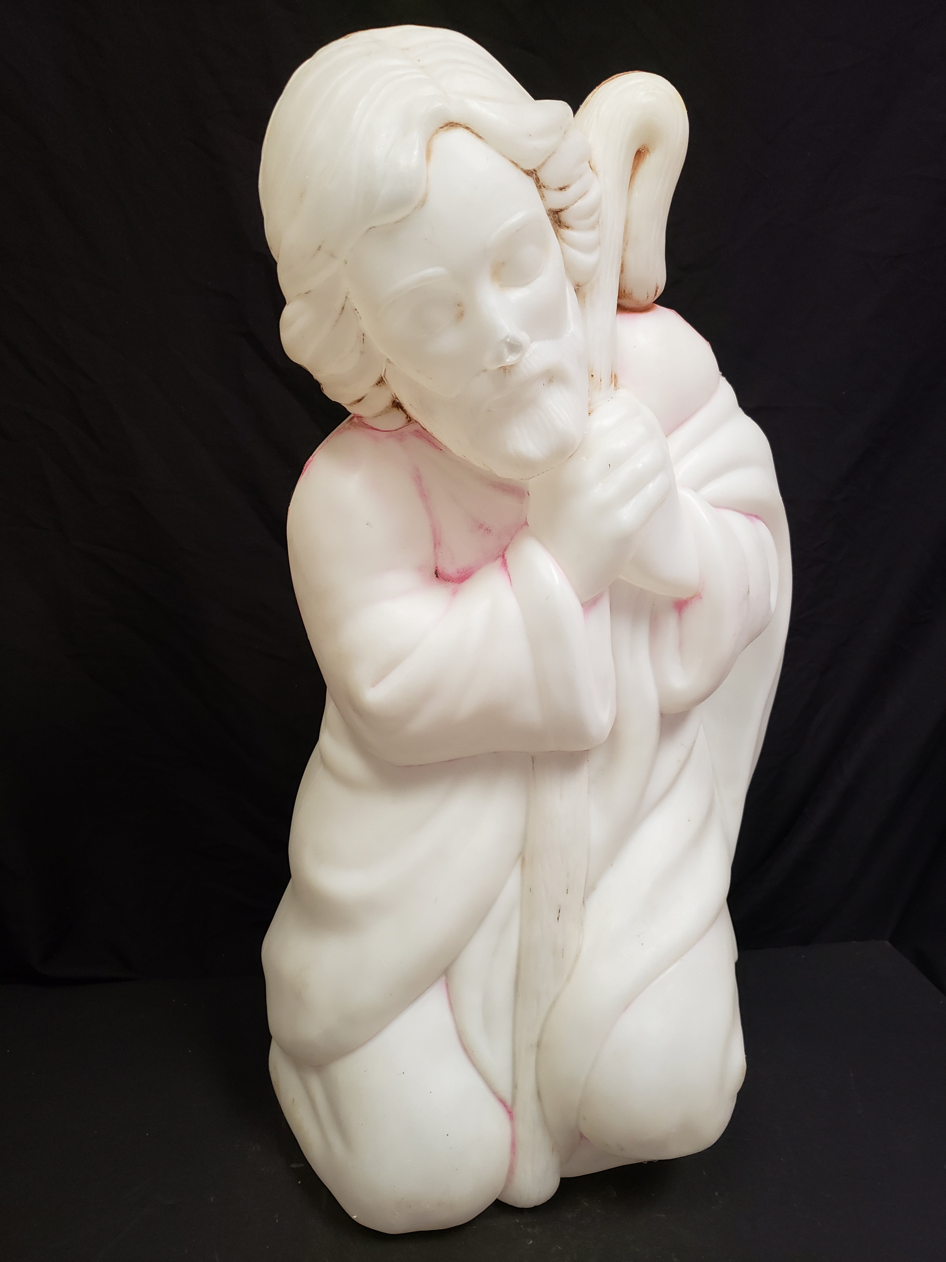 Vintage Christmas Outdoor White Joseph Blow Mold 28" (lot 2262)