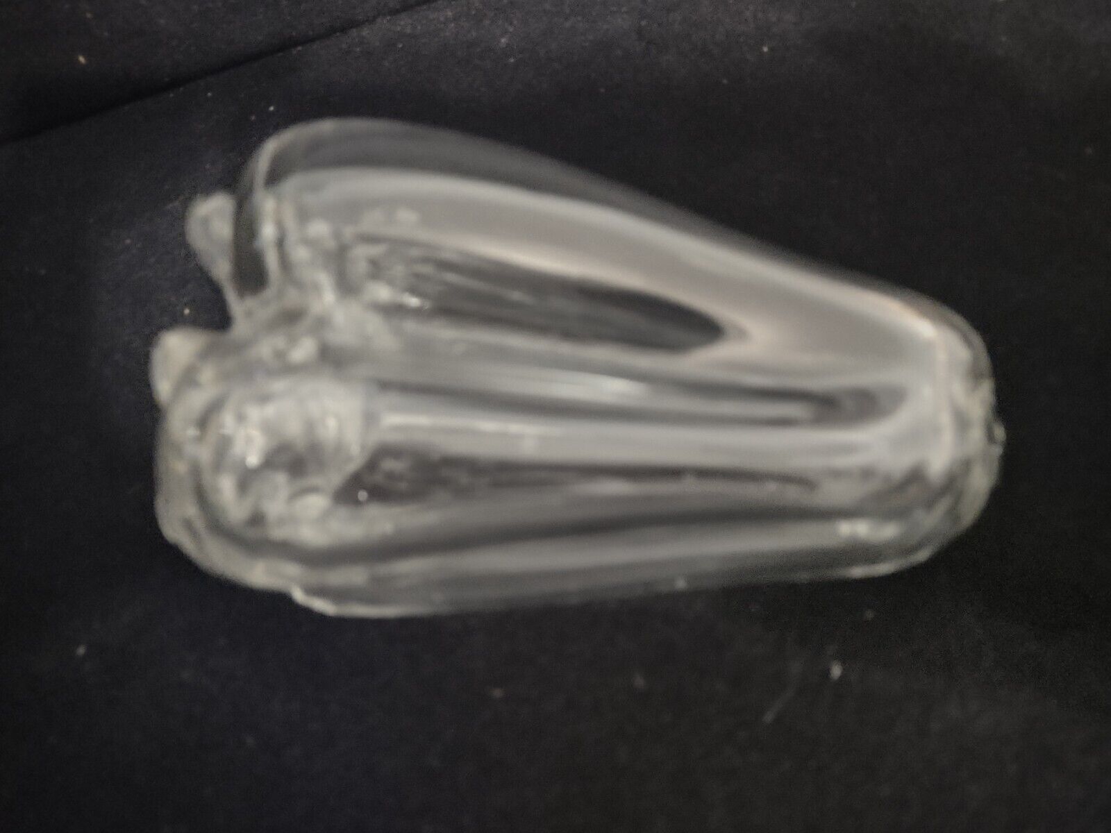 Clear Glass Art Pepper Decoration