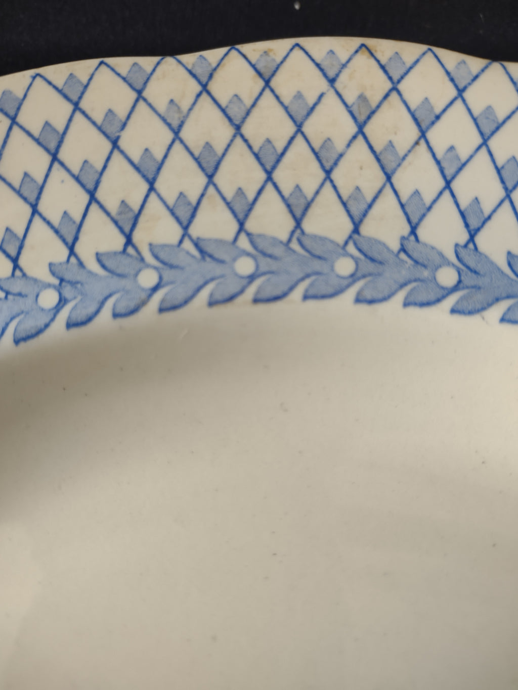 Vintage Copeland Late Spode Dinner Plate Blue White Trim (Lot 5742)