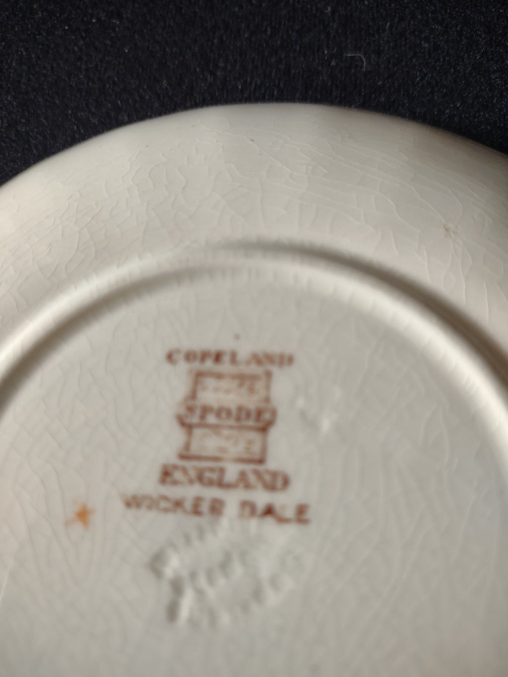 Vintage Copeland Spode Saucer Wicker Dale Floral (Lot 5665)