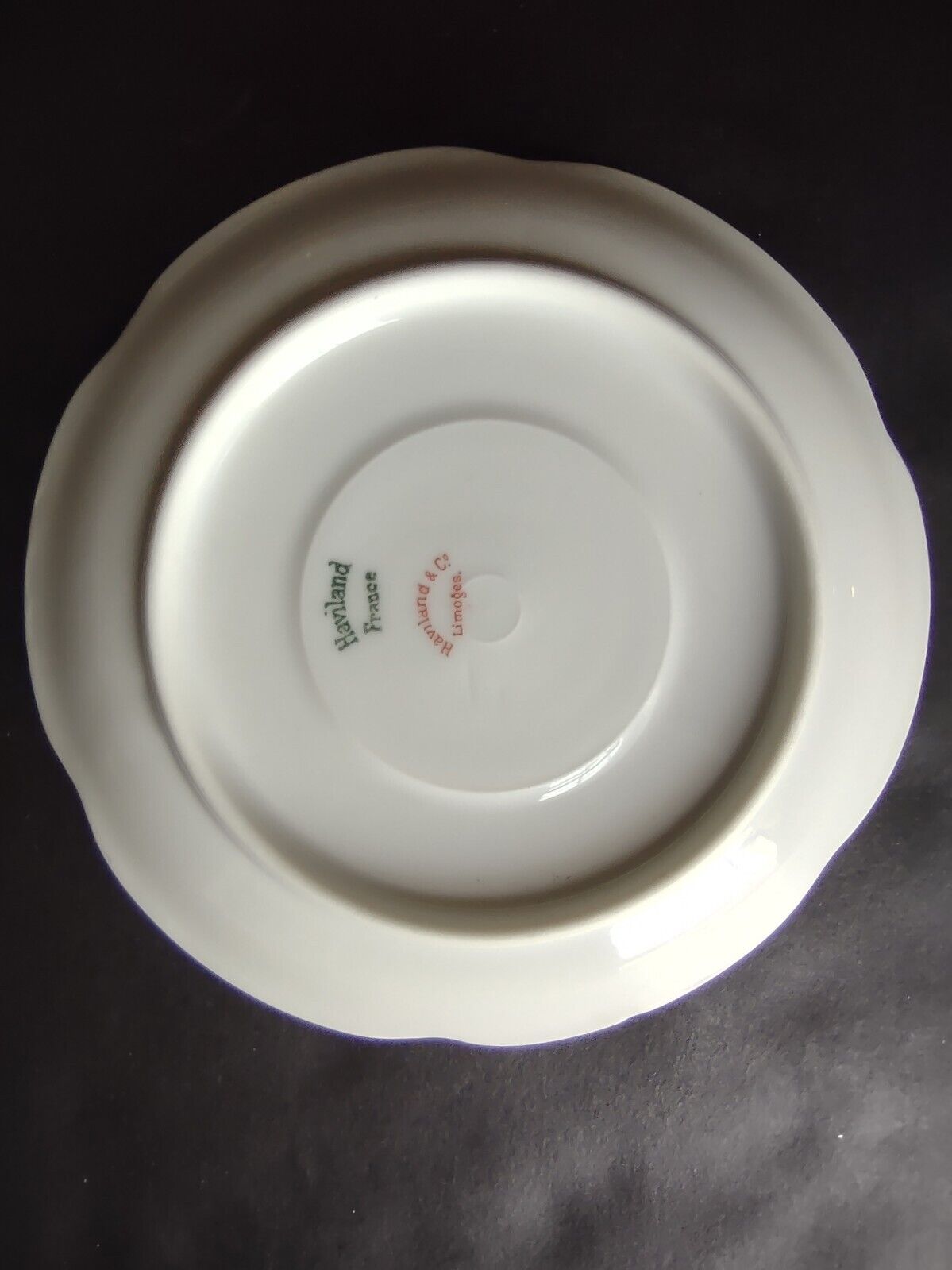 Haviland Limoges Silver Anniversary Gold Trim Saucer Plate 5-3/8" (lot 661)