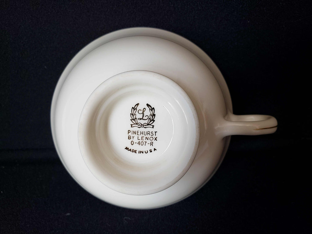 Vintage Lenox Pinehurst O-407-R Tea Cup with Saucer (lot 1937)