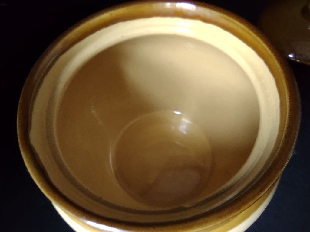 Granville VIntage Bean Pot Pottery with Lid made in England (lot 2774c)