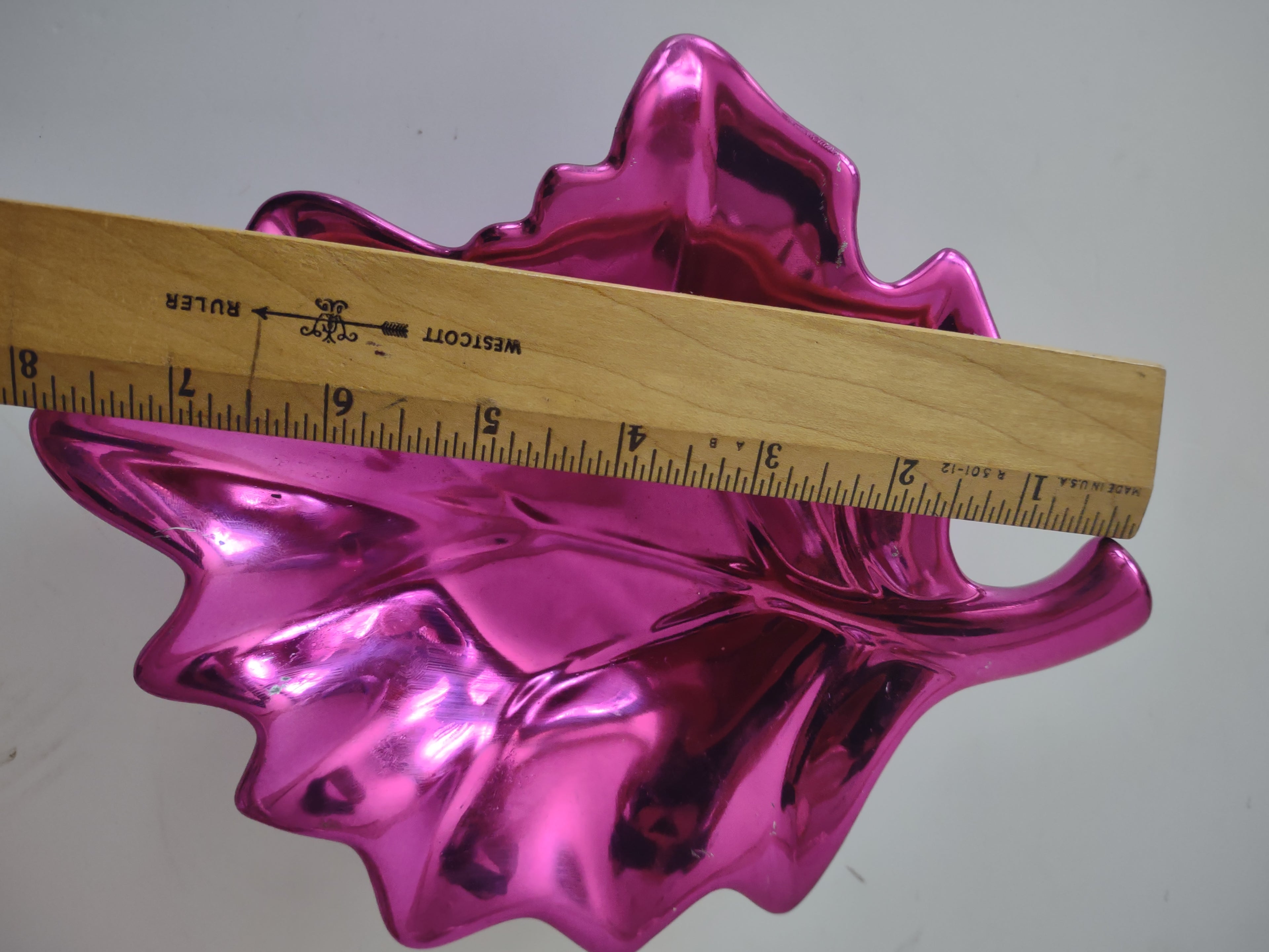 Halloween Fall Pumpkin Leaf Purple Brown Ceramic Decor Plate (lot 1188)