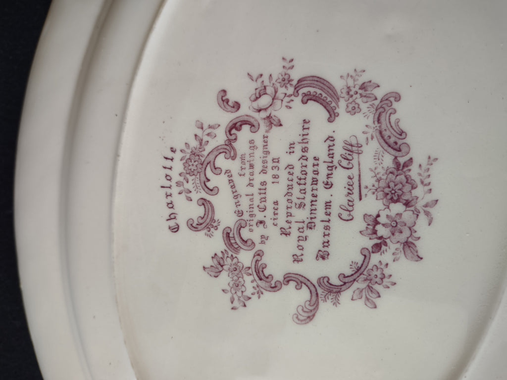 Vintage Royal Staffordshire Serving Platter Charlotte Floral Basket (Lot 5676)