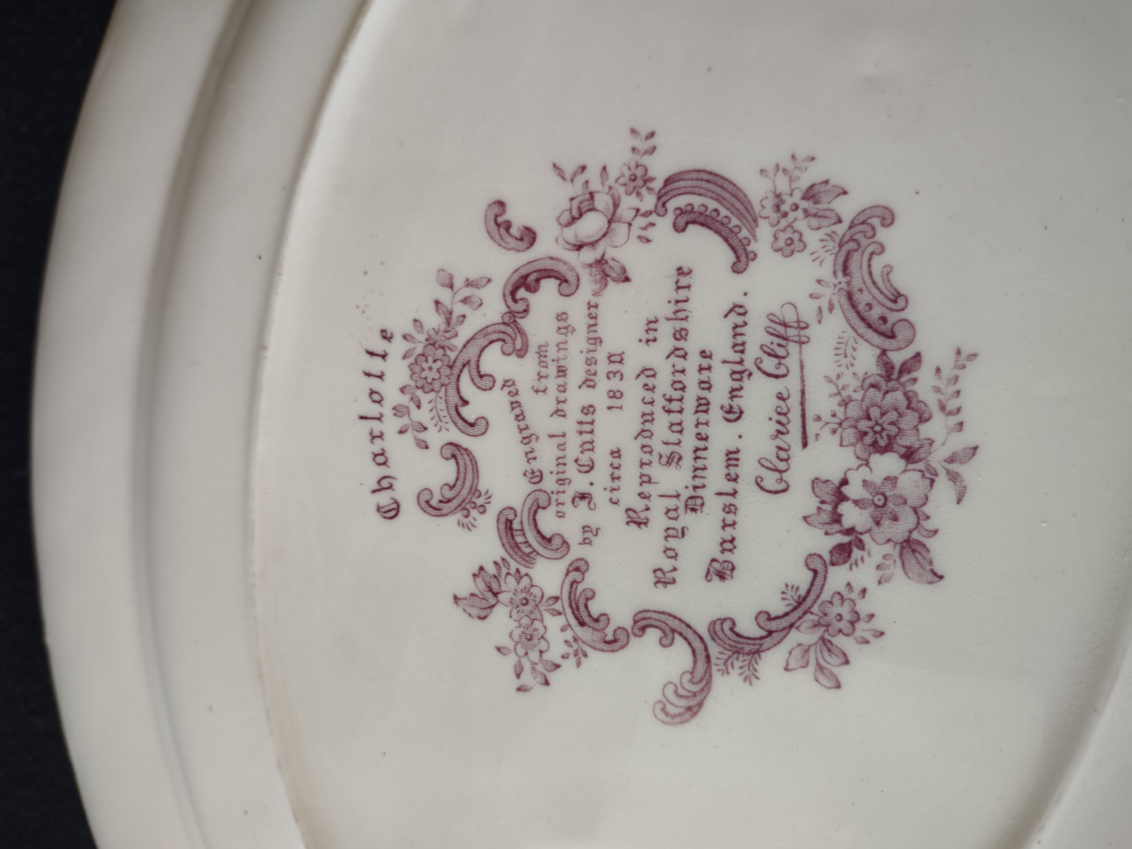 Vintage Royal Staffordshire Serving Platter Charlotte Floral Basket (Lot 5676)