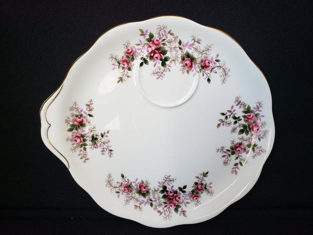 Vintage Royal Albert Dessert Plate Lavender Rose Gold Trim (lot 2044)