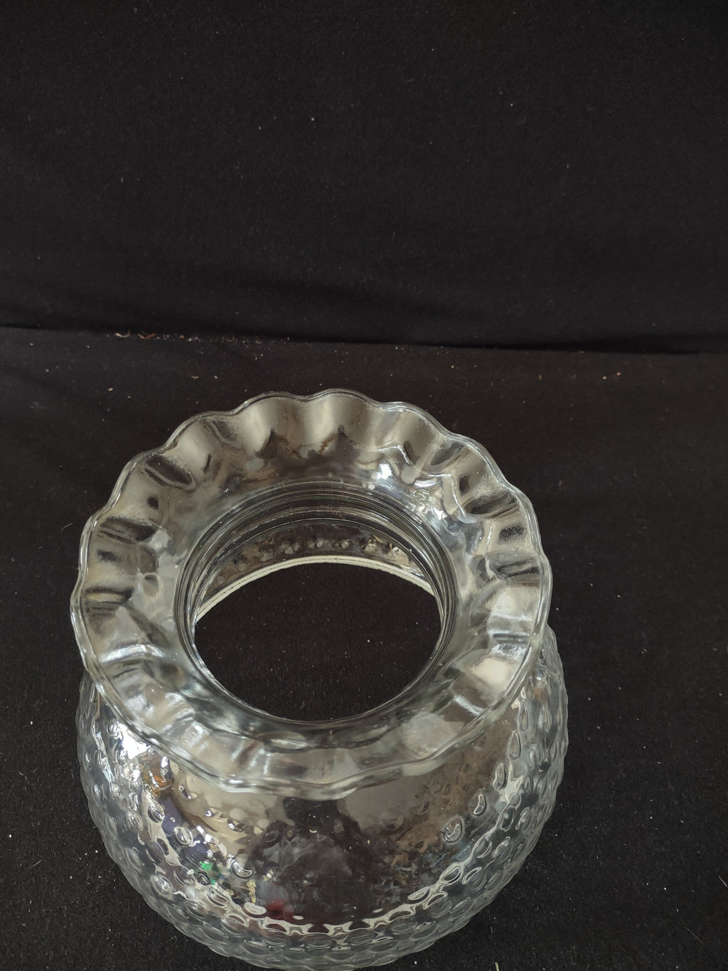 Vintage Clear Hobnail Glass 7" Hurricane Lamp Shade (Lot 3977)