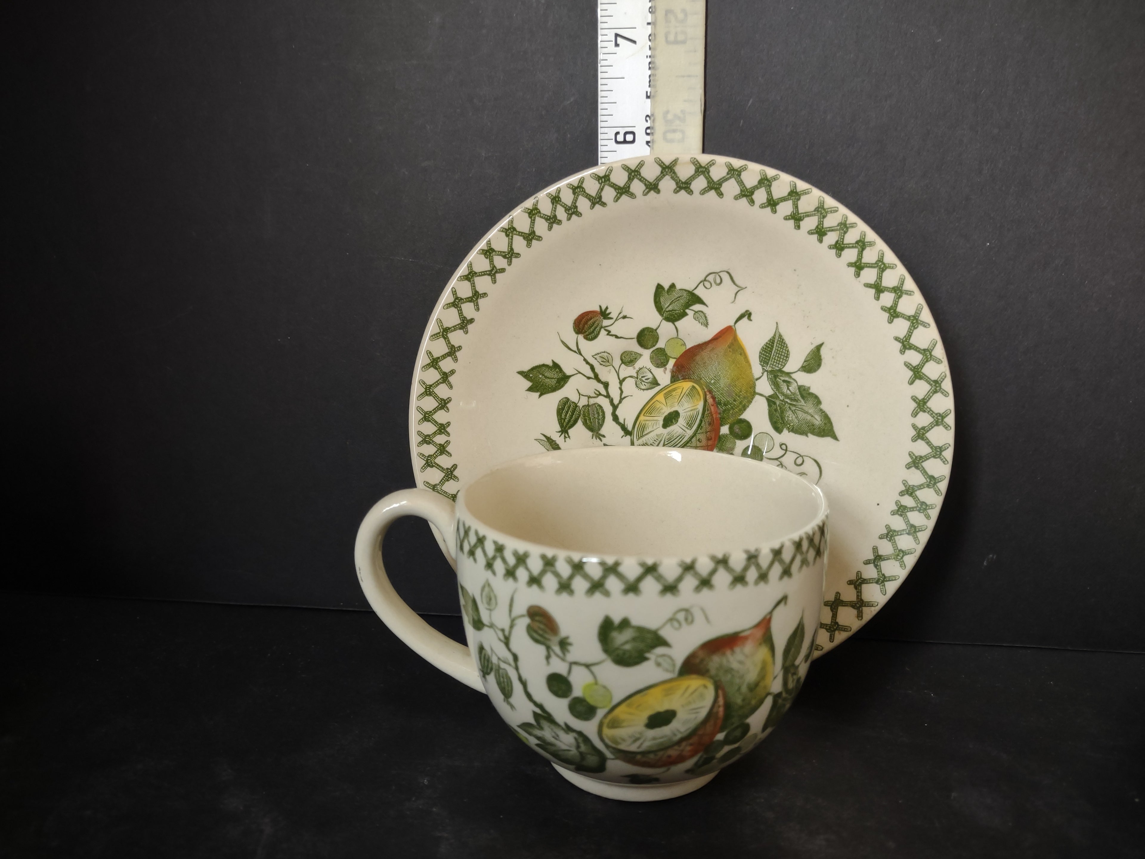 Johnson Bros Arbor Teacup & Saucer Staffordshire Old Granite Ironstone (lot 5574