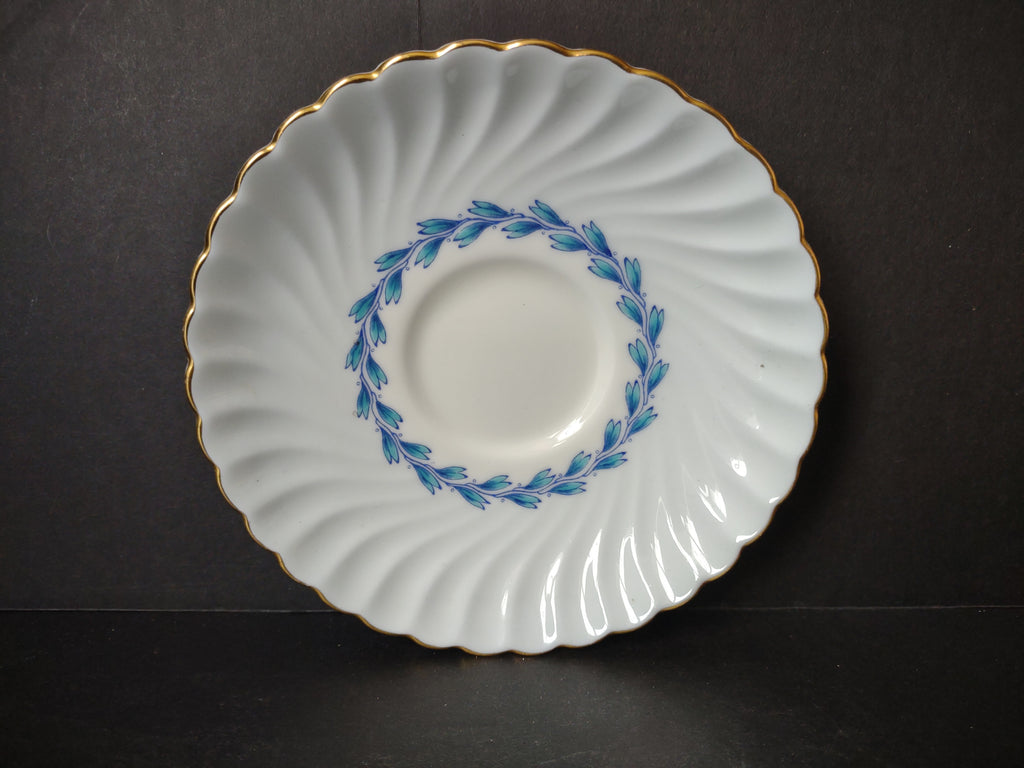 Vintage Minton England Bone China Cheviot Blue Saucer (lot 5443)