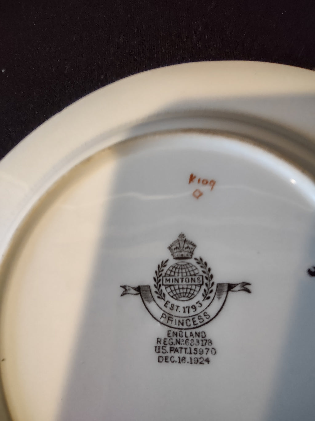 Vintage Minton Princess Bread Butter Plate Bone China Yellow Blue (Lot 5500)