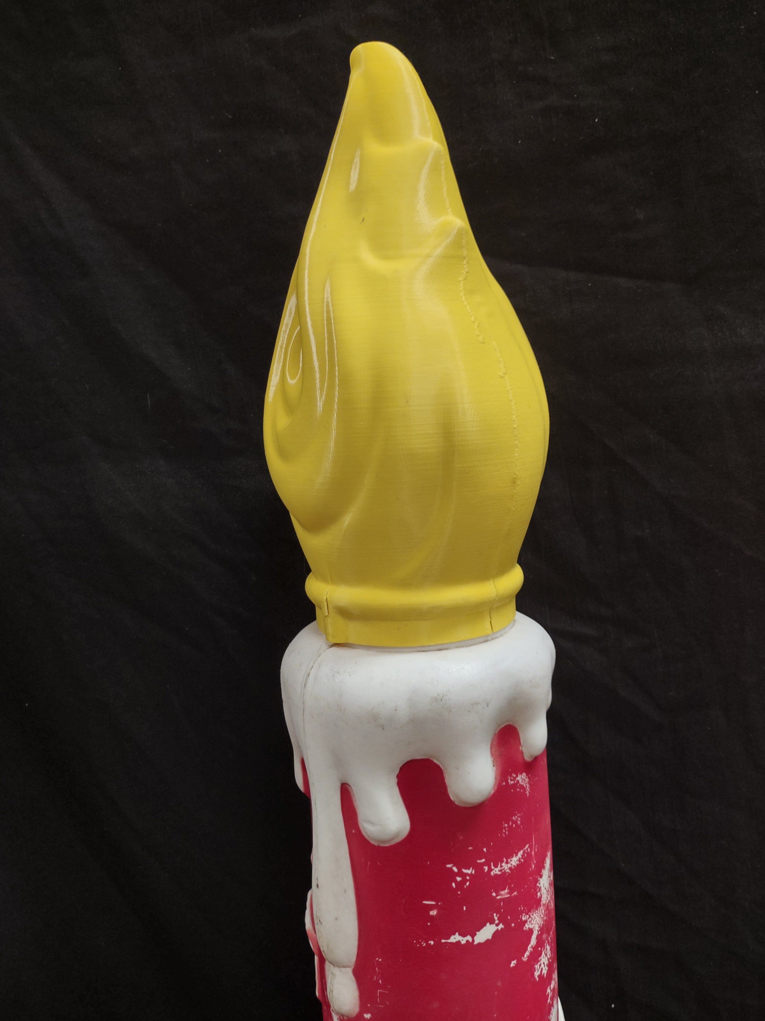 Vintage Christmas Blow Mold Candle Noel 39" (lot 2337)