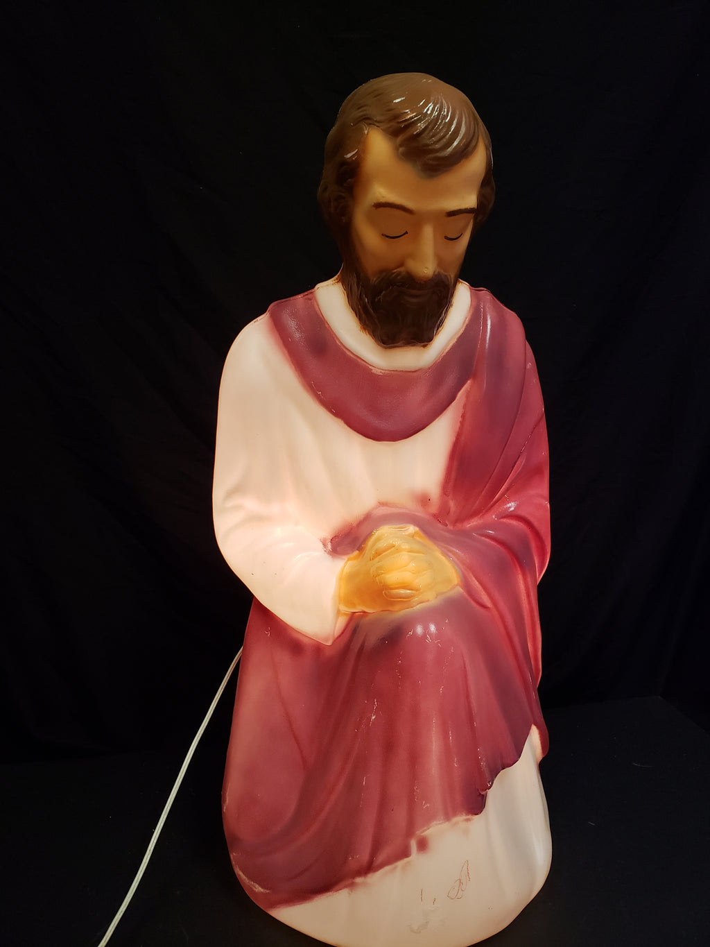 Vintage Christmas Nativity Outdoor Rose Joseph Blow Mold 28" (lot 2252)