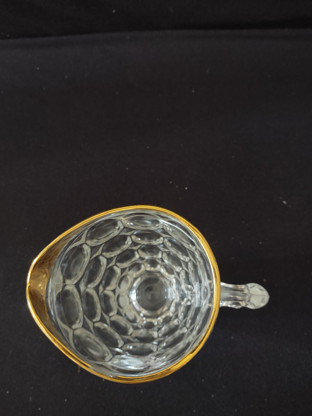 Vintage Jeannette Glass Thumbprint/Pilgrim Gold Trim Rim (Lot 3249)