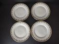 Wm Guering Limoges France 4 x Salad Plate Yellow Gold Design (lot 530)