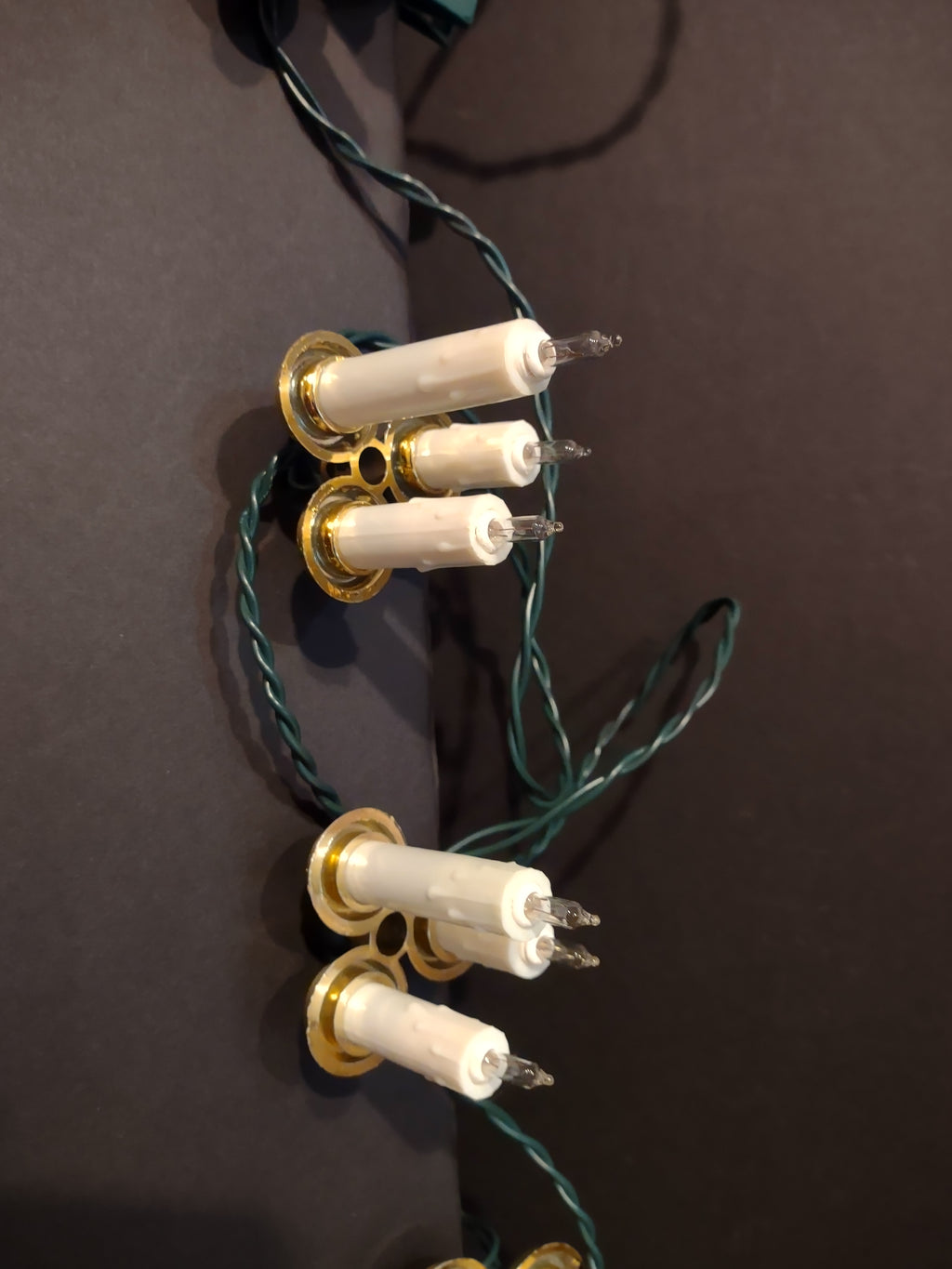 Vintage Clip-on Drip Taper Candles Christmas String Lights (lot 2462)