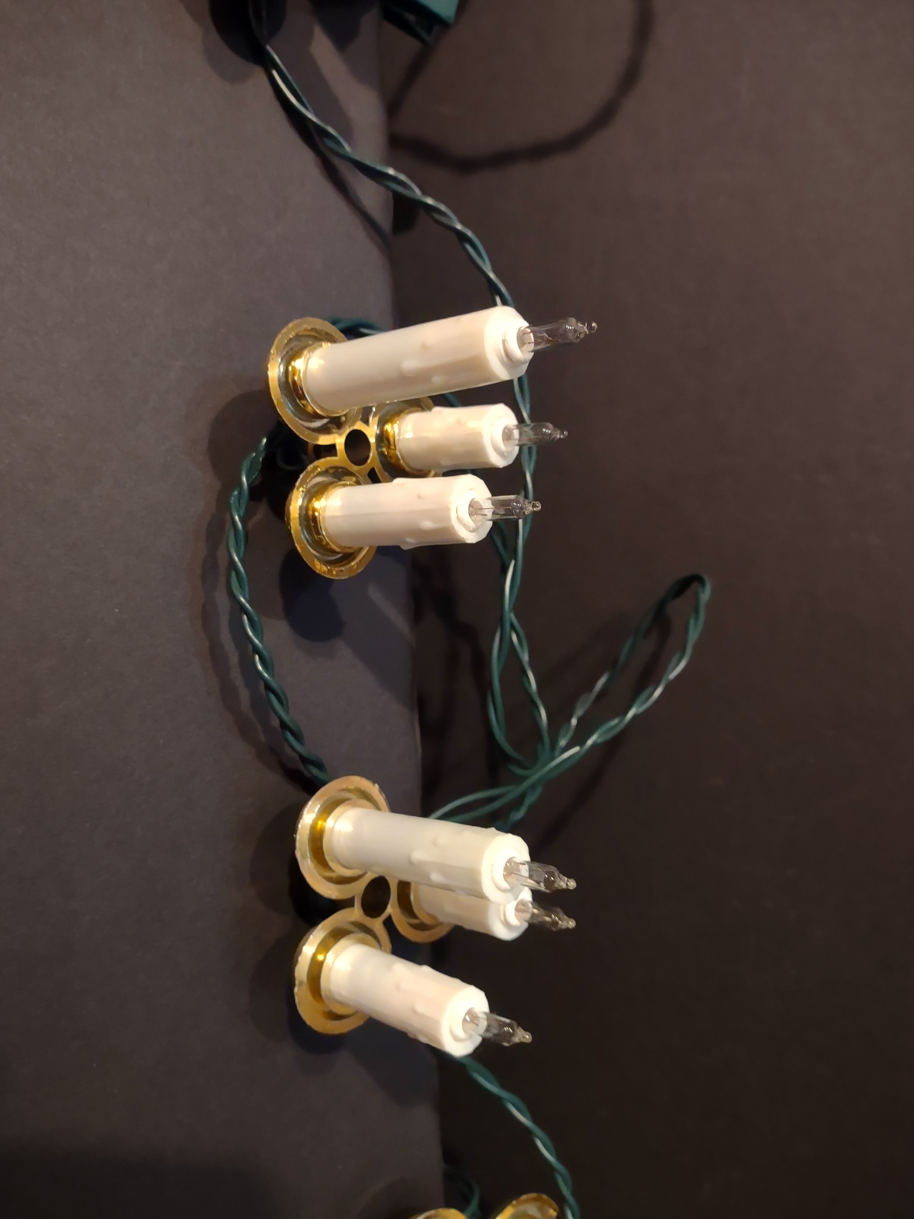 Vintage Clip-on Drip Taper Candles Christmas String Lights (lot 2462)