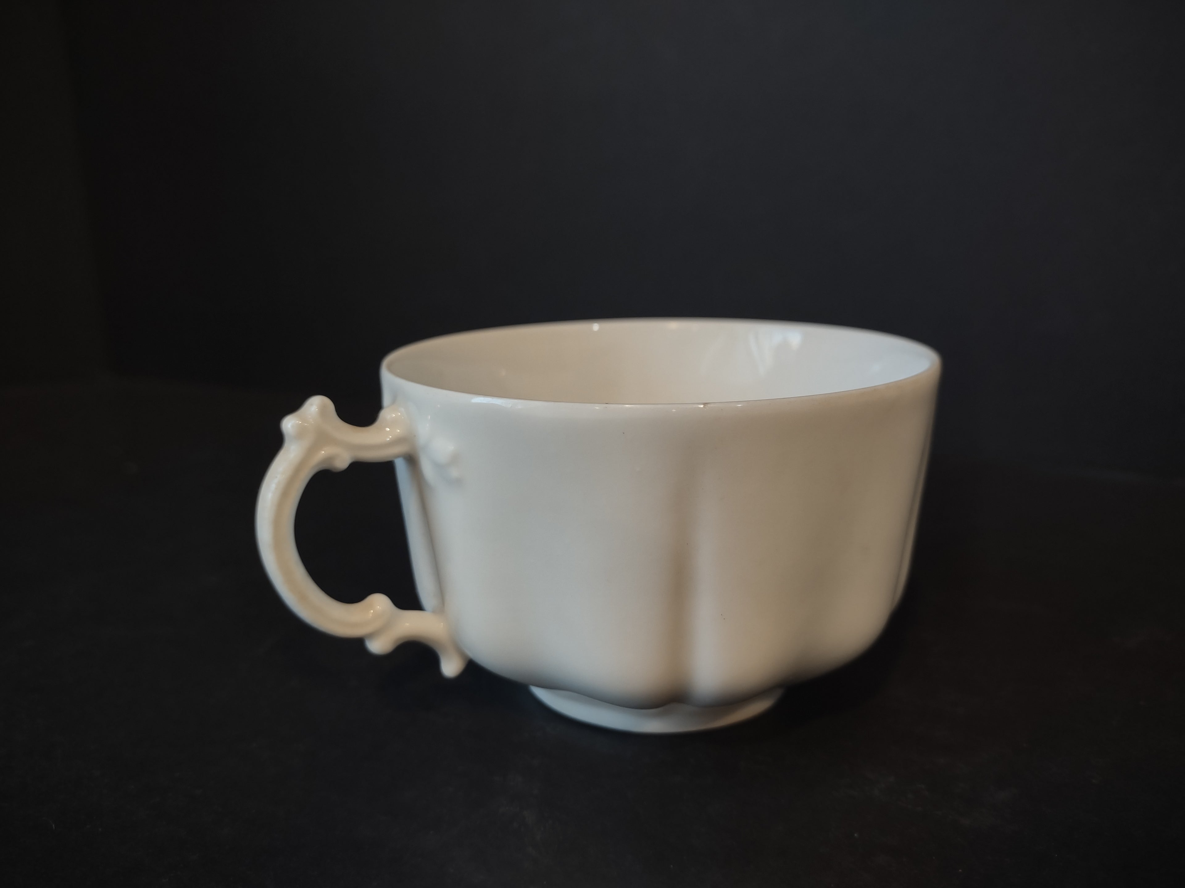 Haviland France Limoges large Flat Tea Cup ONLY White (lot 1038)