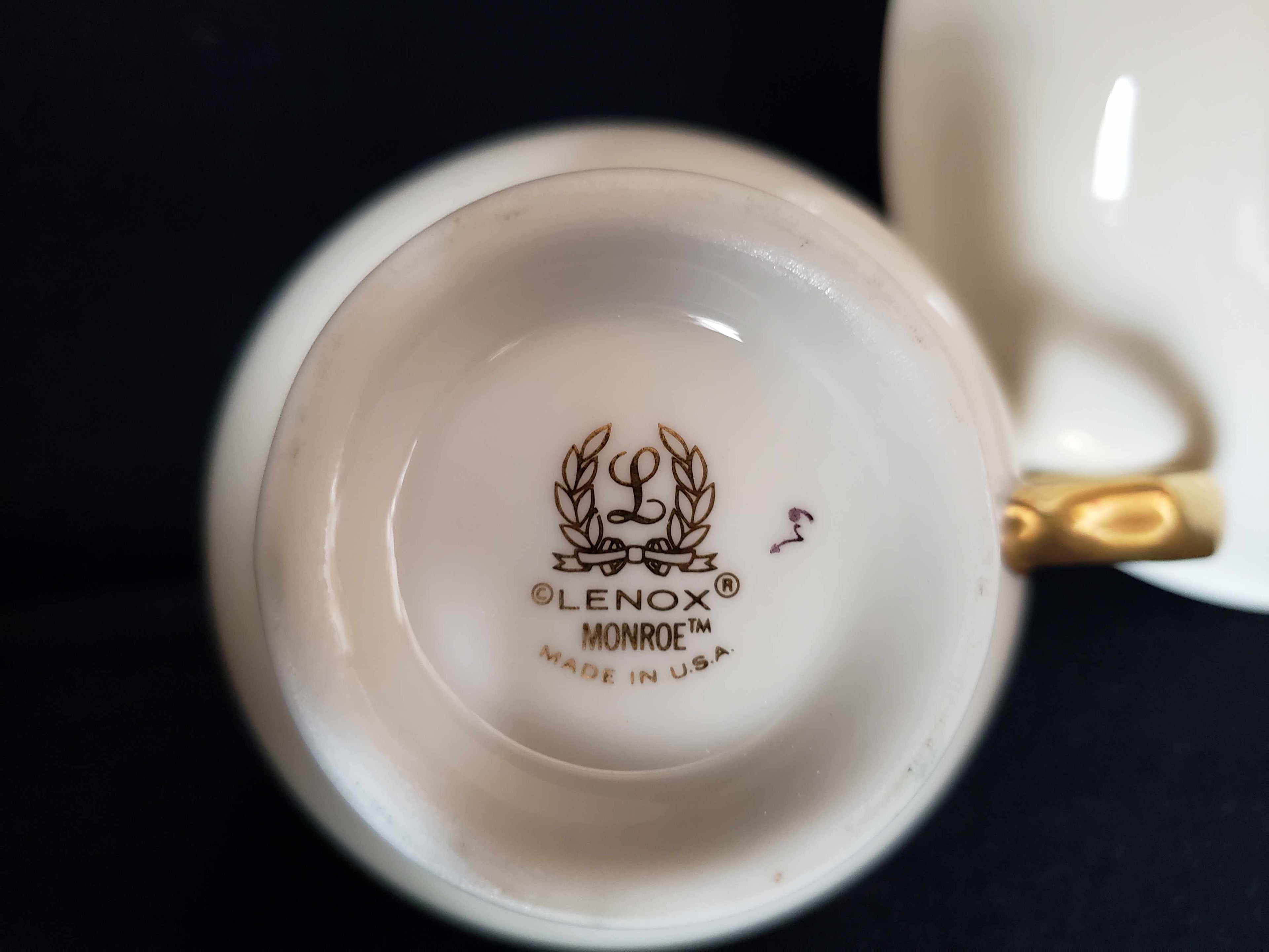 Vintage Lenox Monroe Tea Cup with Saucer (lot 1925)