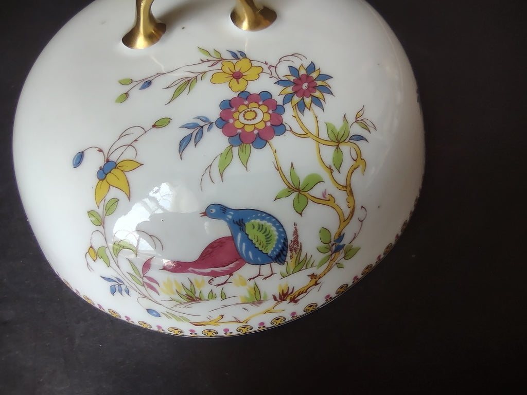 B. Altman Limoges Old Abbey Rouen Spray Pheasant Butter Dish Lid ONLY (lot 812)
