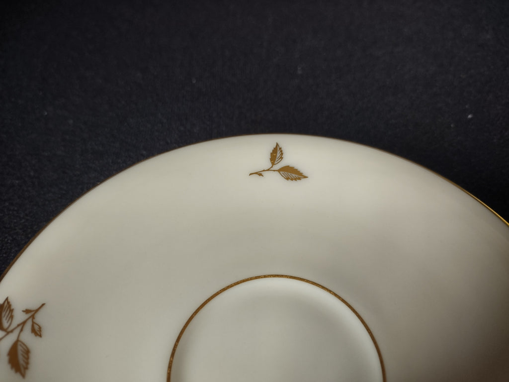 Vintage Lenox Rhodora Saucer ONLY for Demitasse Cup Rose Flower Gold (lot 1796)