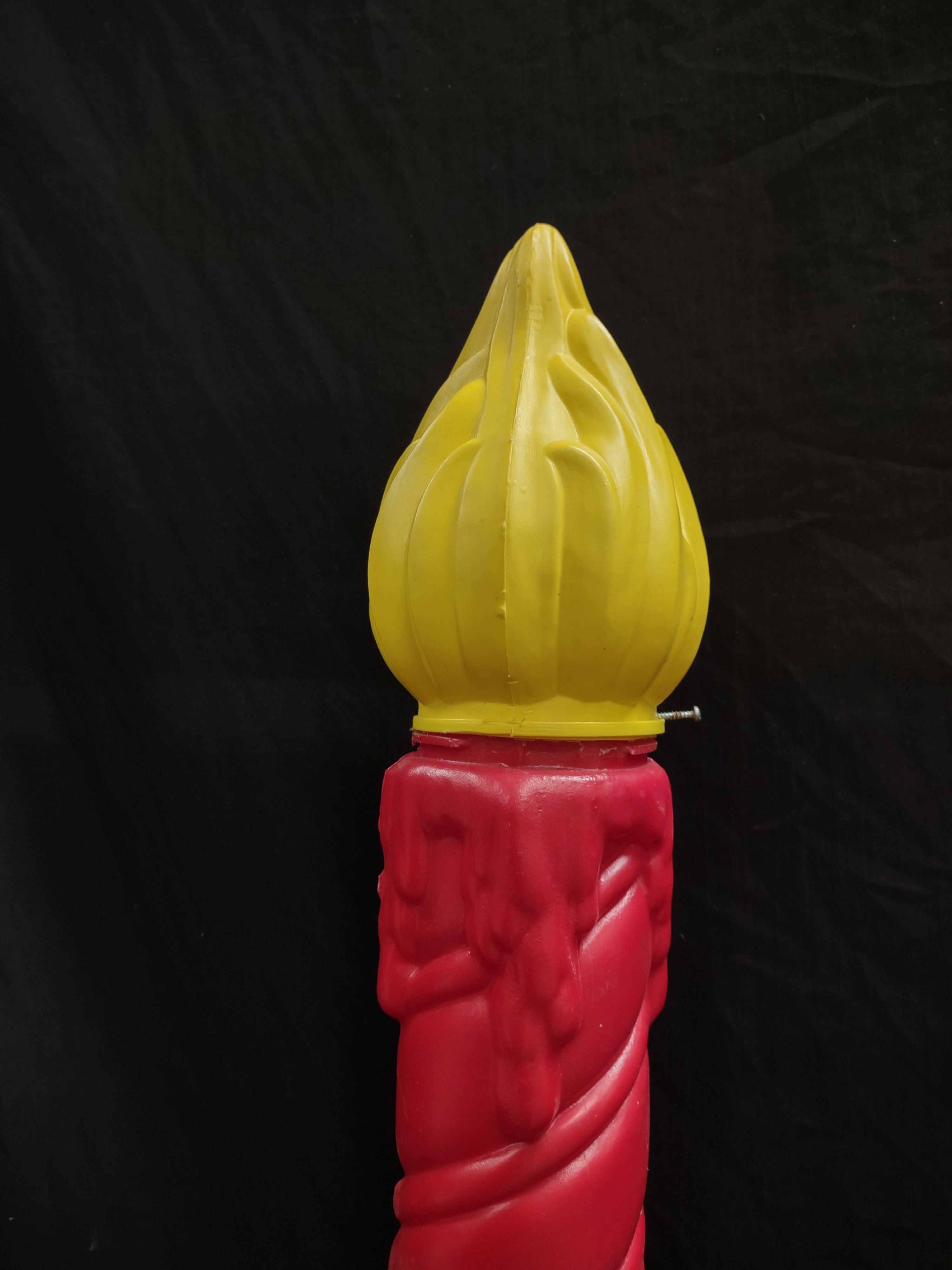 Vintage Christmas Blow Mold Candle 38" Pine Cones (lot 2330)