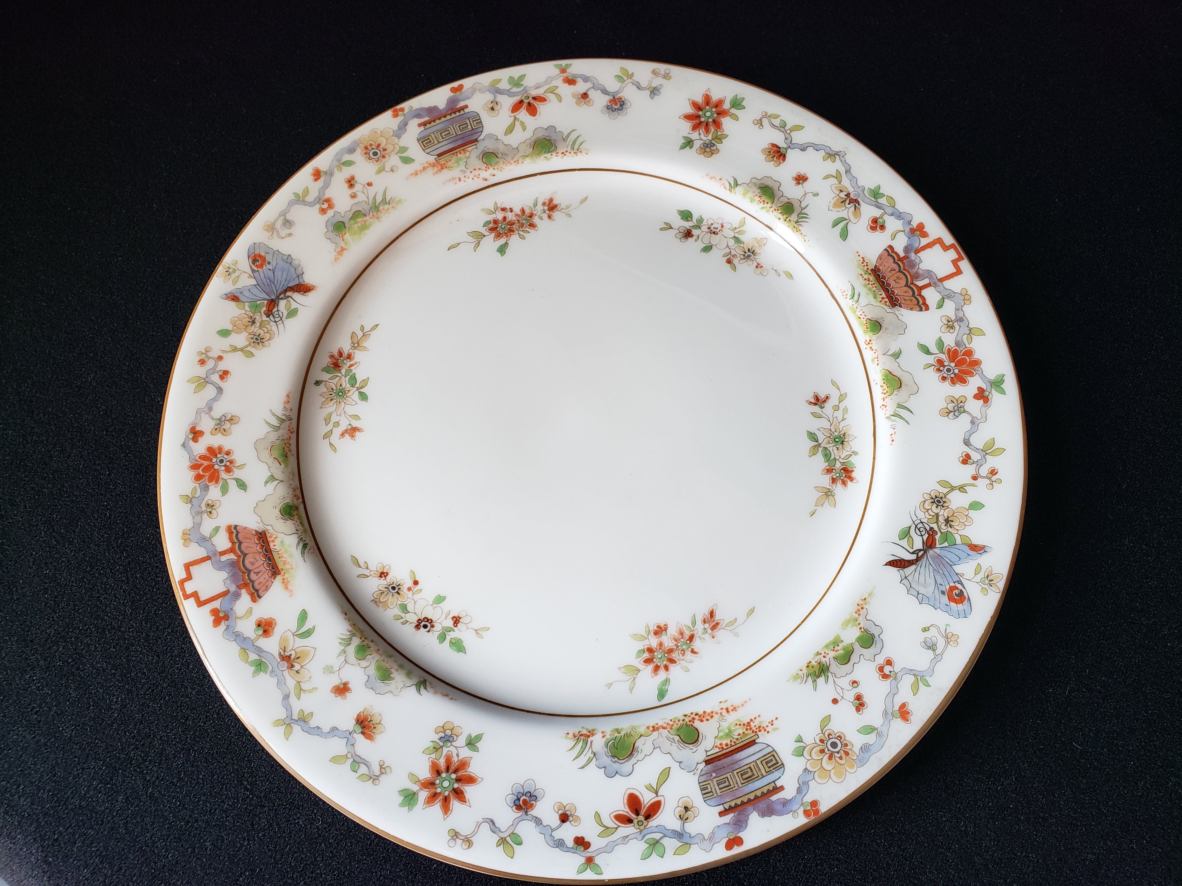 Vintage Royal Worcester Higgins Sieter Butterfly Dinner Plate 10" (lot 2126)