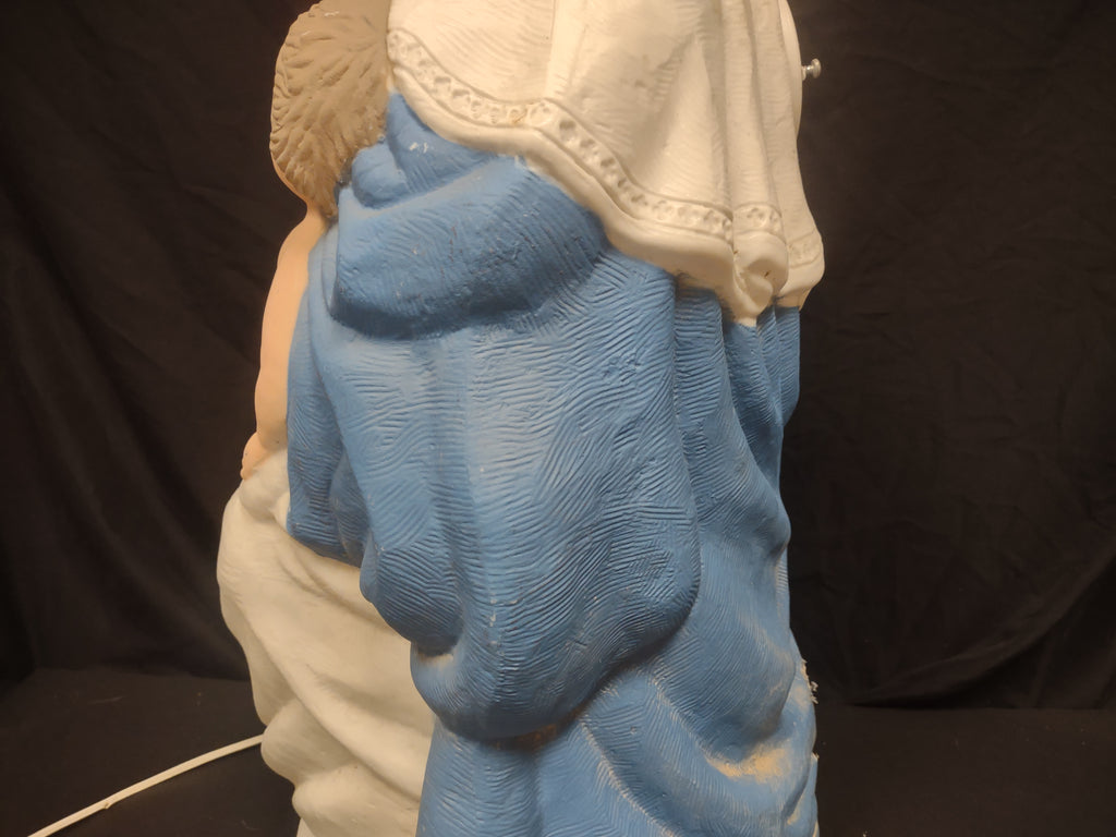 Vintage Blow Mold Christmas Nativity Mary with Baby 26" (lot 2272)