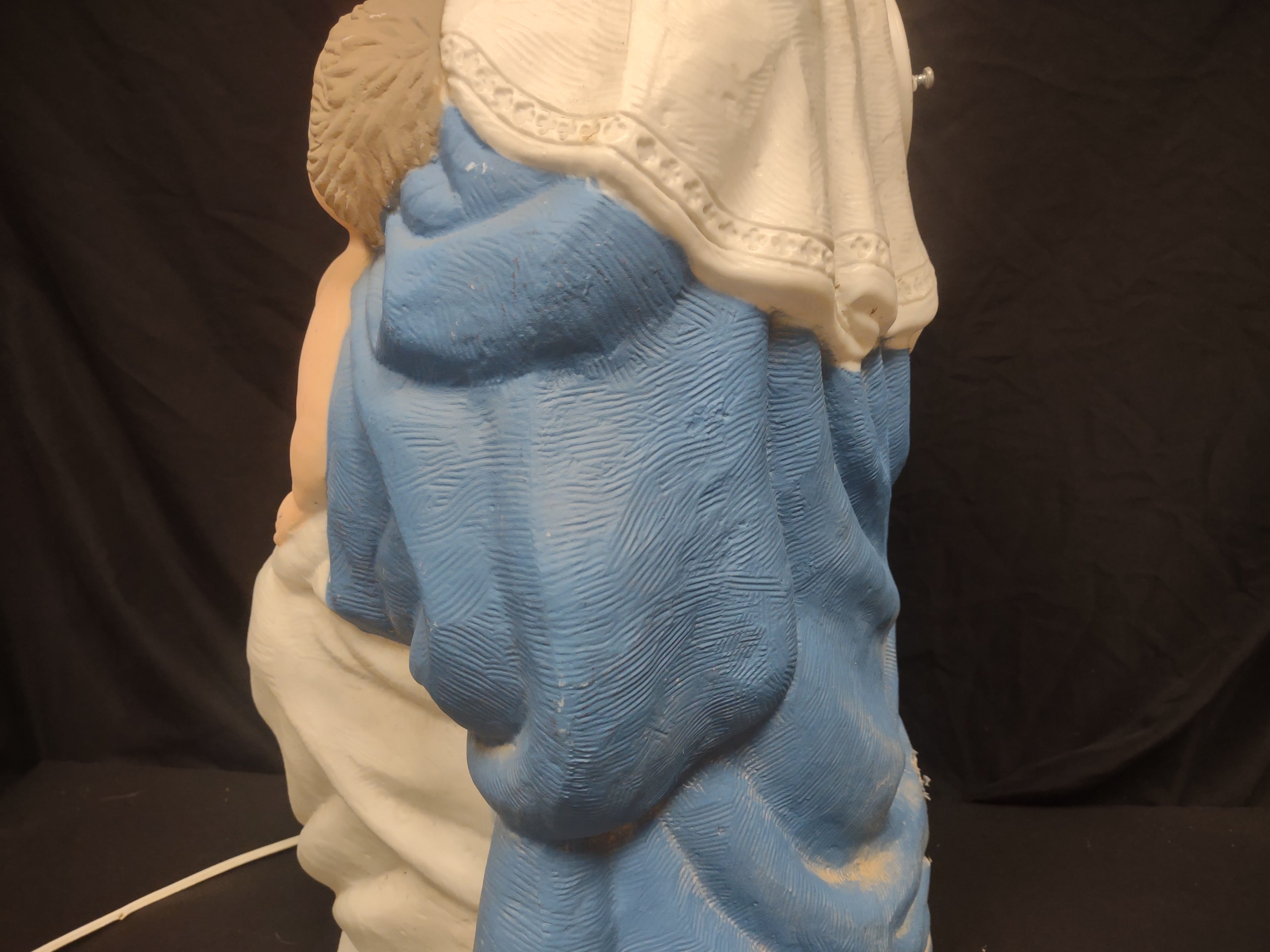 Vintage Blow Mold Christmas Nativity Mary with Baby 26" (lot 2272)