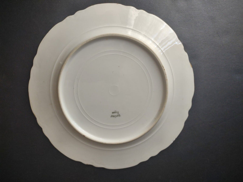 Haviland Limoges Heavy Gold Trim White Yellow Rose Cabinet Plate 8-1/2" (lot 473