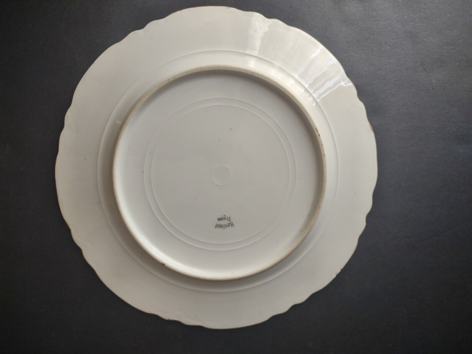Haviland Limoges Heavy Gold Trim White Yellow Rose Cabinet Plate 8-1/2" (lot 473