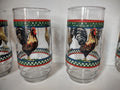 International Tableworks Glass Tumbler Ella's Rooster x 4 Cottage Farm (lot 2900