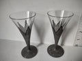 Set of 2 SMALL Martini Glass Vintage MCM 4" (lot 2746)