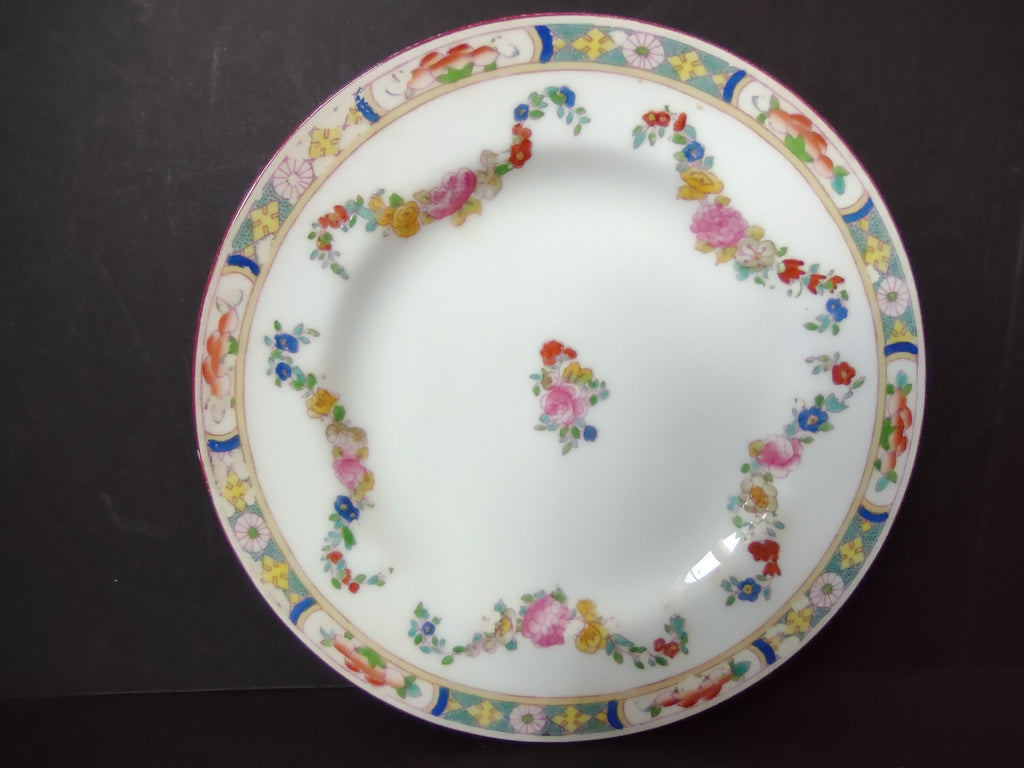 Vintage Minton Rose Garland Swag Bread Butter Plate Bone China England (lot 5478