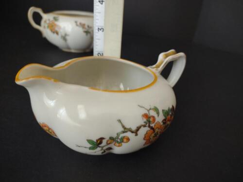 lot 772 Haviland Limoges Normandy Orange Blossom Sugar Bowl Creamer Pitcher