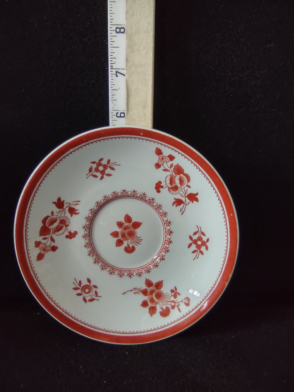 Vintage Spode Teacup Saucer Gloucester Red Fine Stone Countryside (Lot 5793)