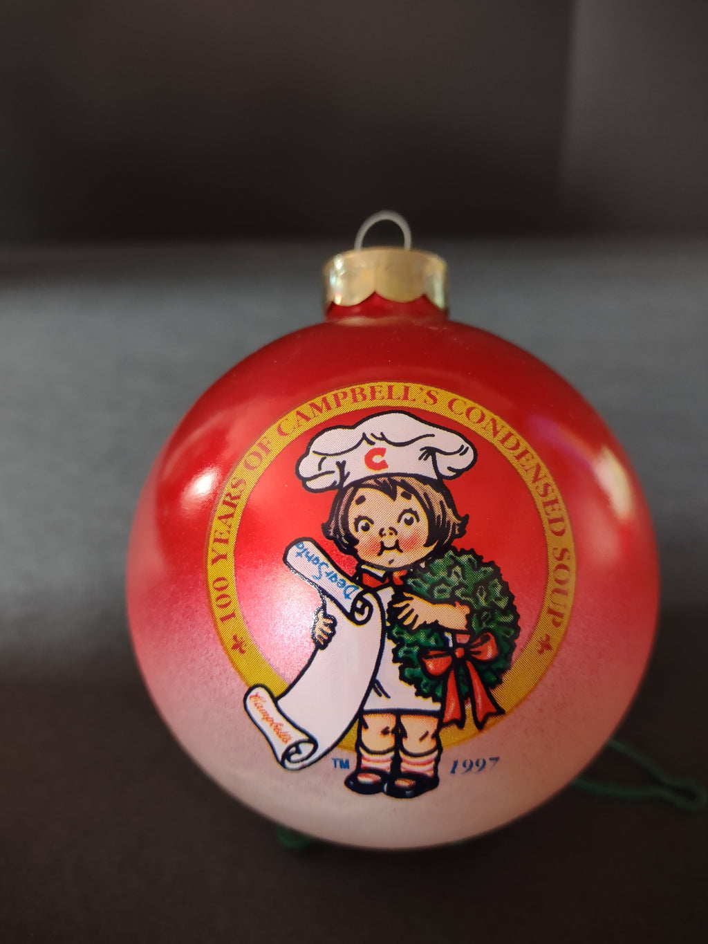 Vintage Christmas 1997 Campbells Collector Edition Ornament IMPERFECT (Lot 4729)