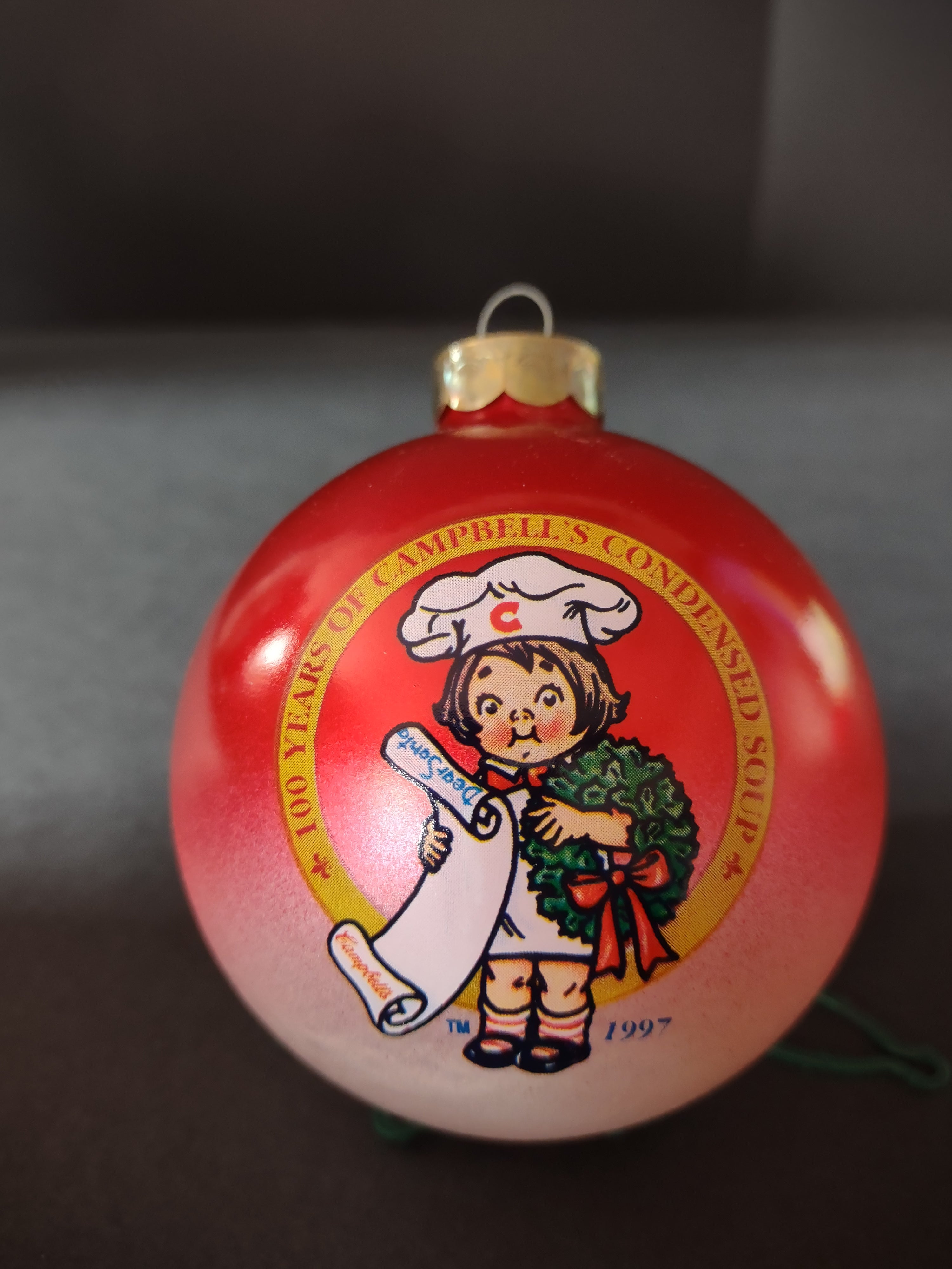 Vintage Christmas 1997 Campbells Collector Edition Ornament IMPERFECT (Lot 4729)