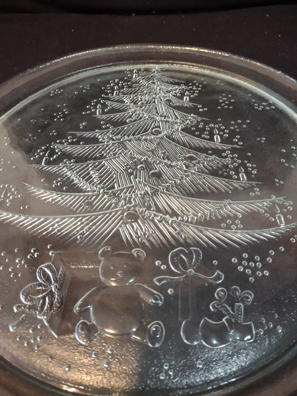 Vintage Silver Plated Serving Platter Christmas Holly Berries (Lot 3955)