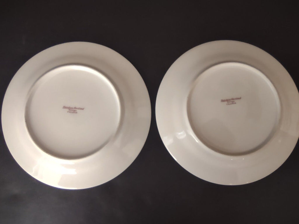 Haviland Limoges Schleiger 346 Red Rose 2 x Bread Butter Plate 6-1/4" (lot 546)