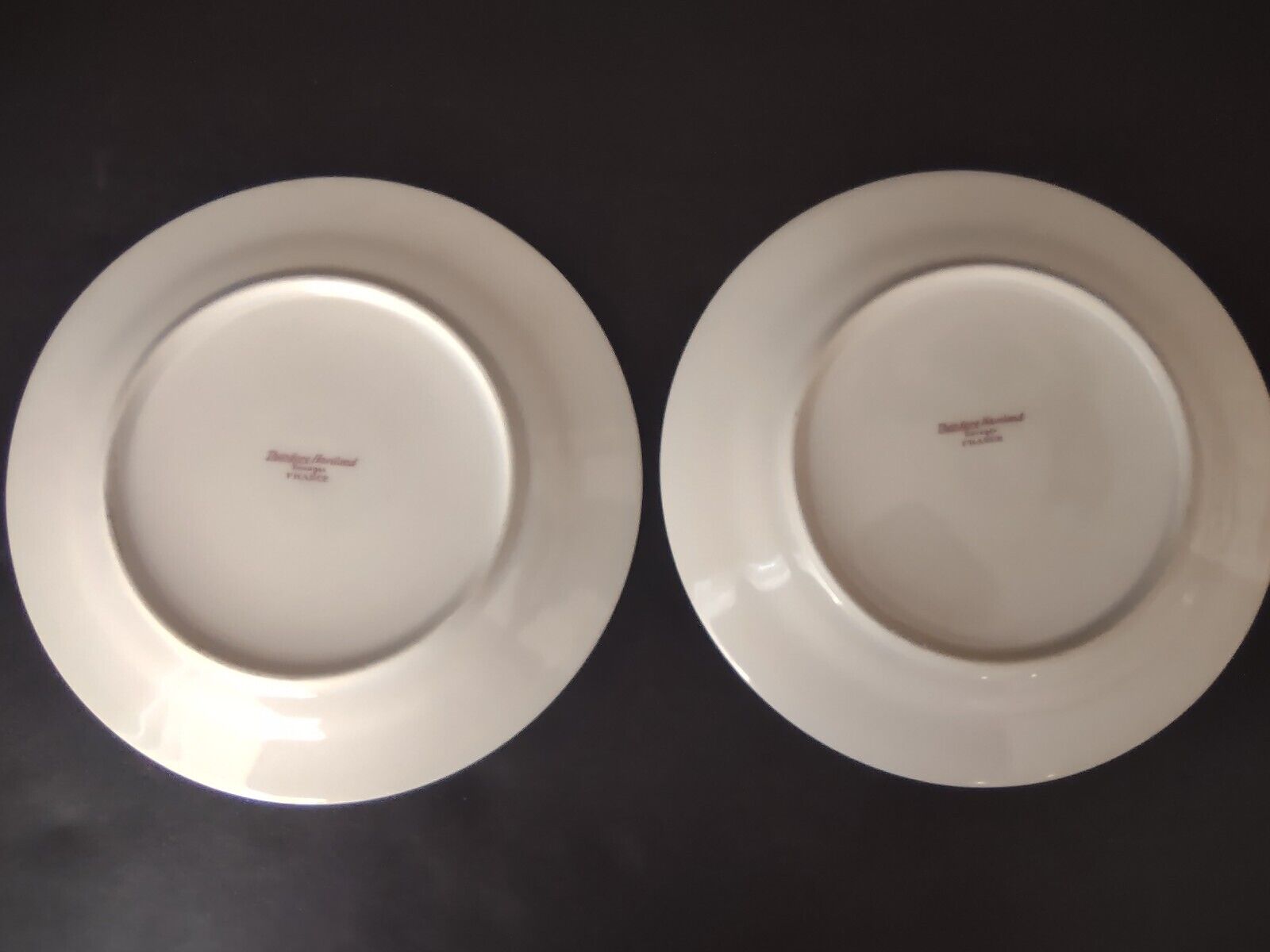 Haviland Limoges Schleiger 346 Red Rose 2 x Bread Butter Plate 6-1/4" (lot 546)