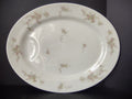Haviland Limoges Serving Platter 15" Rose White Purple Flower Moss (lot 895)