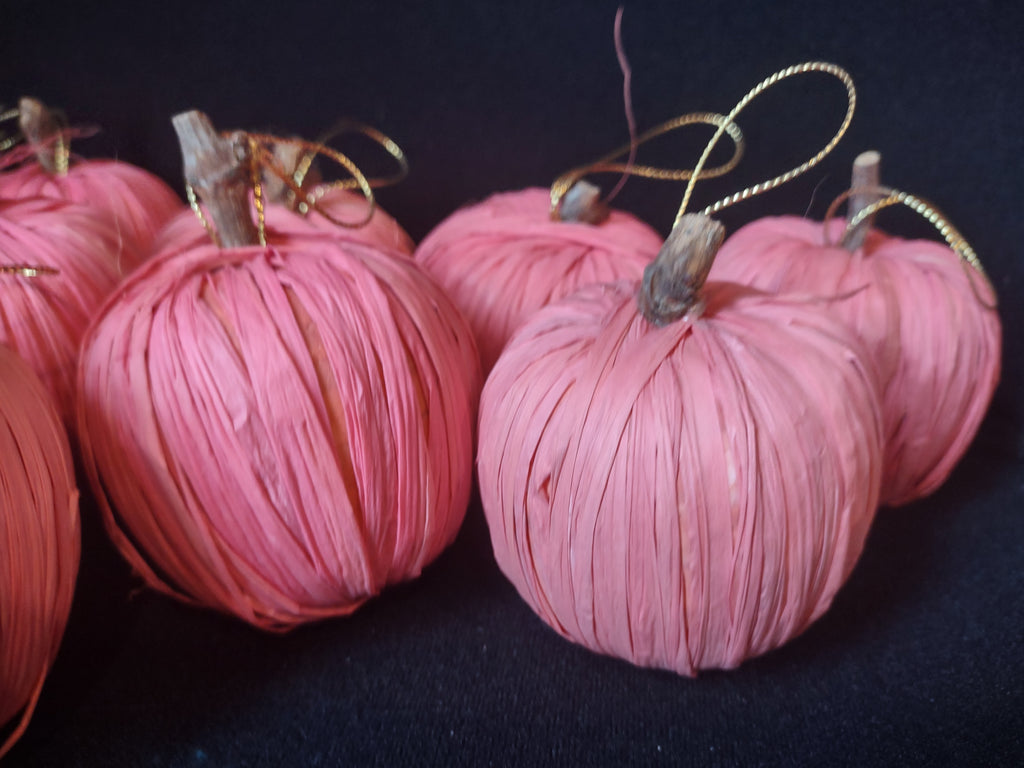 Lot of 17 Pink Twine Apple Christmas Ornament (lot 1687)
